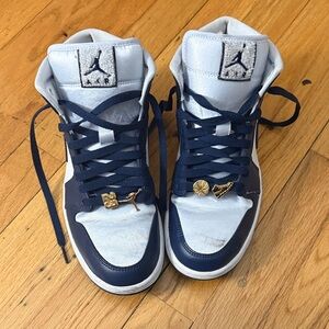 Jordan Women's Sneakers in Navy and White